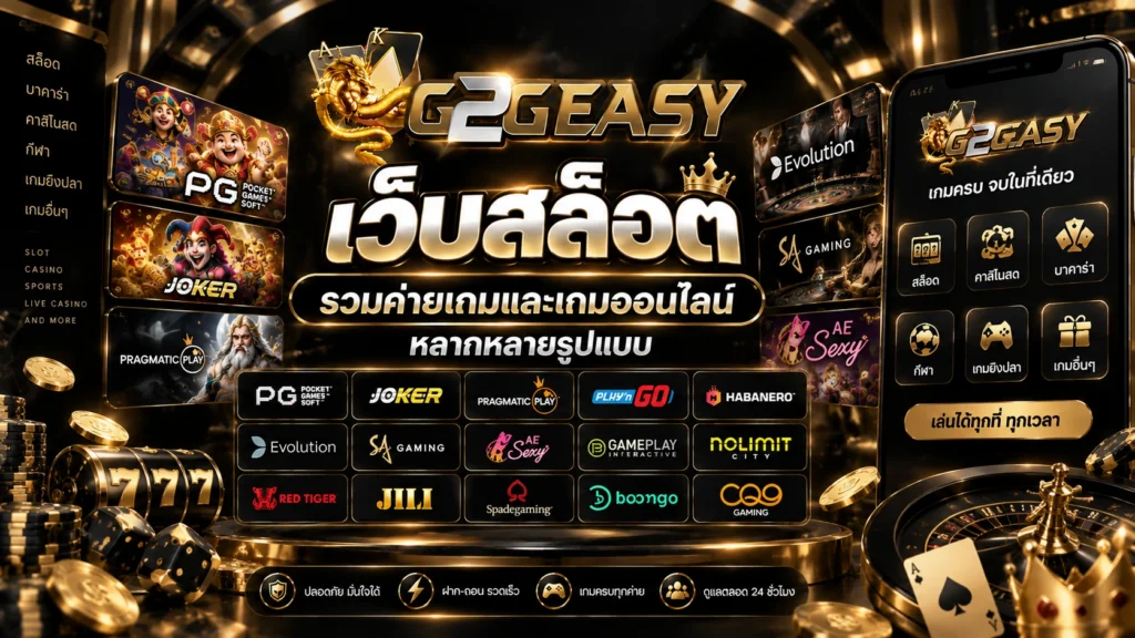 G2GEASY เว็บสล็อต รวมค่ายเกมและเกมออนไลน์หลากหลายรูปแบบ